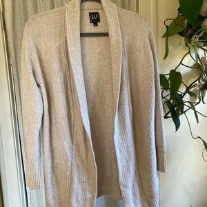 Gap cream open cardigan sweater